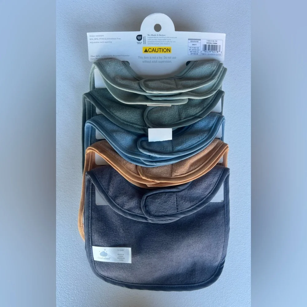 Terry Bibs Cool Pack - 10pk - Cloud Island.